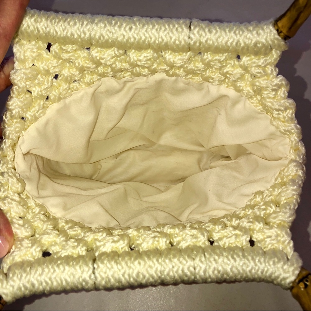 ‘60s Replica Hand-Knotted Macramé Lined Handbag - Picture 9 of 14